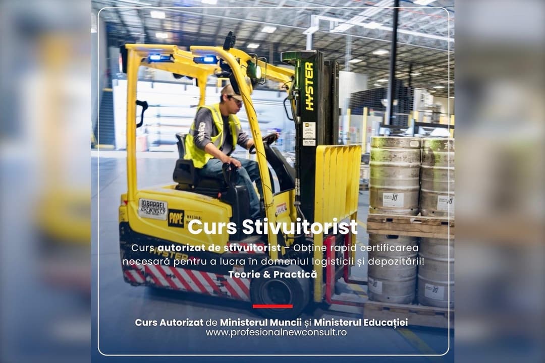 Aspiri la un loc de muncă stabil și bine remunerat? Înscrie-te la Cursul de Stivuitorist ISCIR – Locuri disponibile acum!