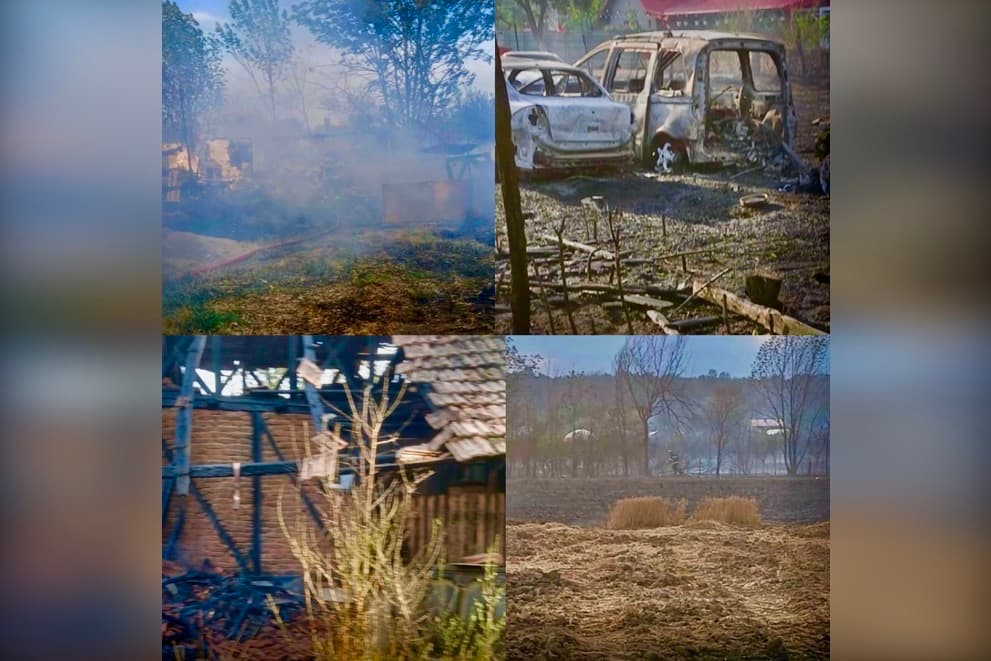 Incendiu Devastator Mistuie Case, Mașini și Pomi în Lunca Corbului