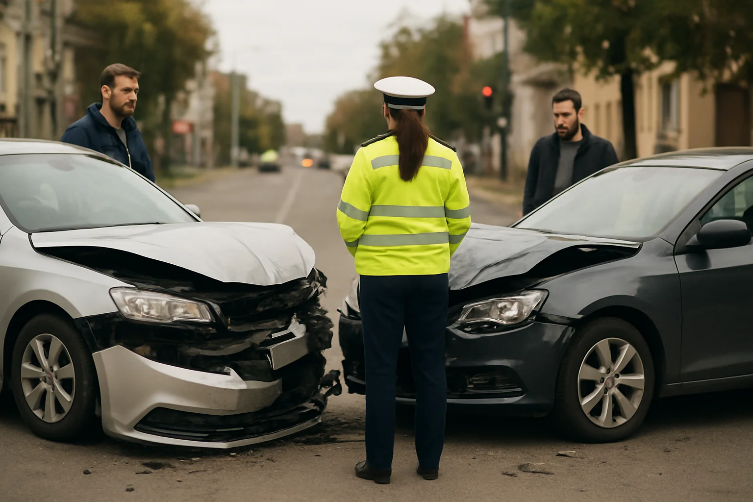 Accident în Pitești: două mașini s-au ciocnit grav