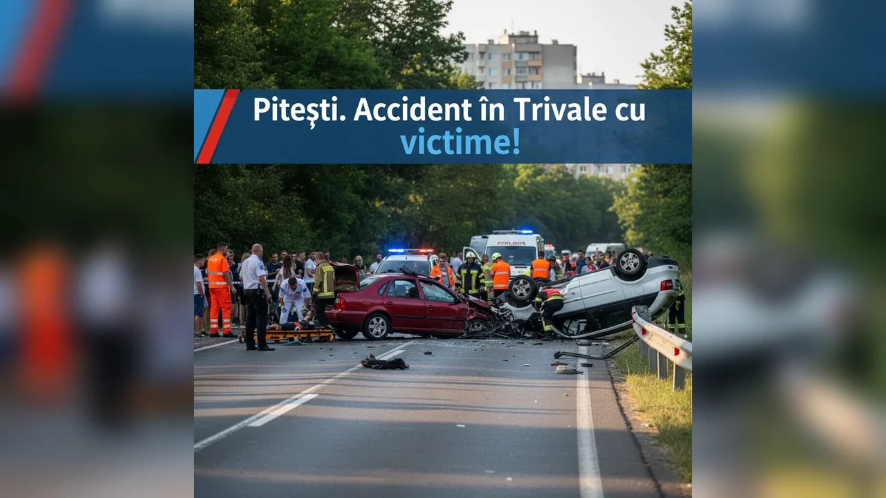 Accident rutier cu victime în zona Trivale din Pitești