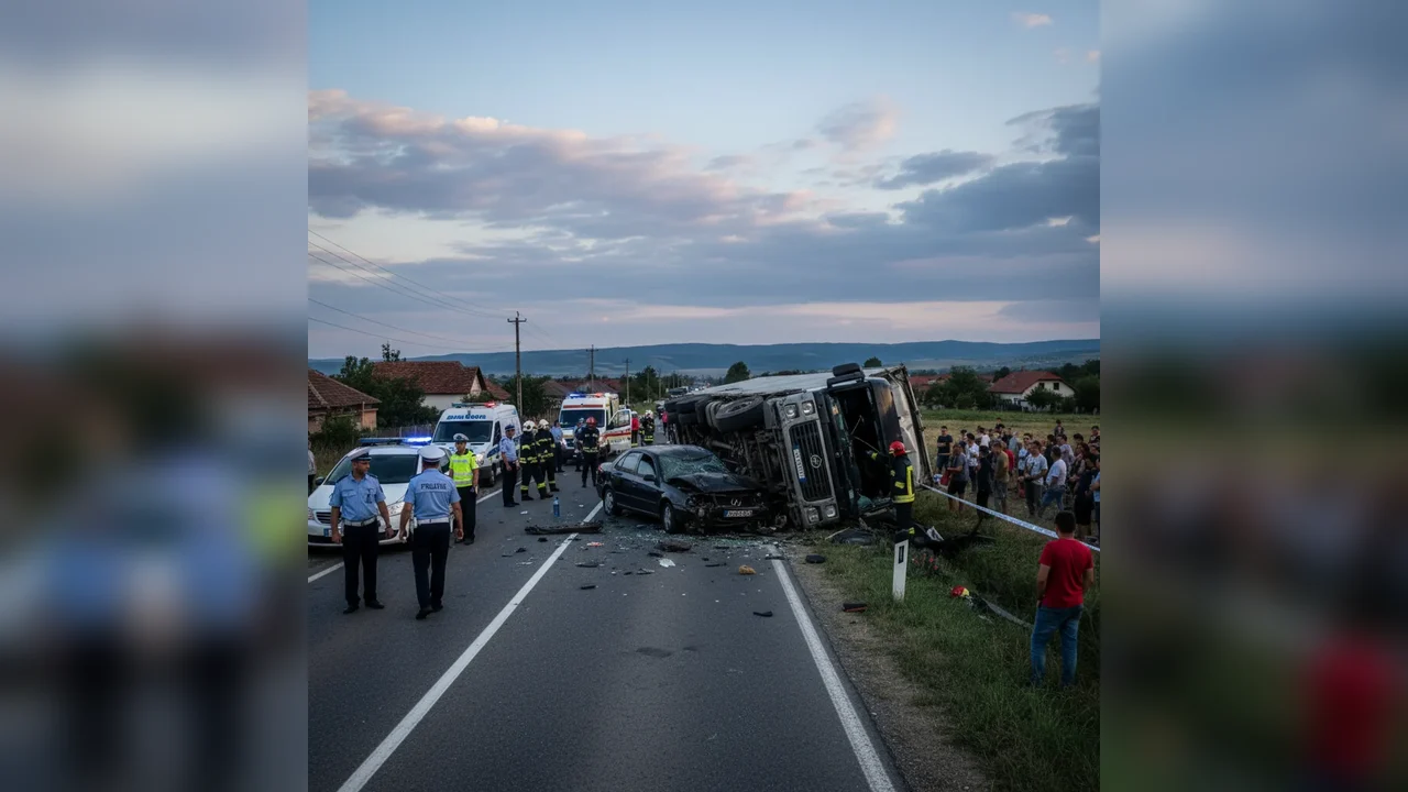 Accident rutier mortal în Lunca Corbului, aproape de Pitești, în Ajunul Crăciunului