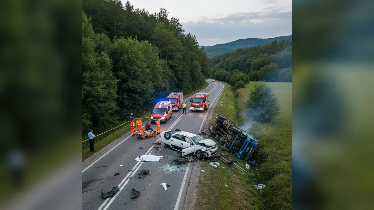 Accident rutier mortal lângă Pitești, în Argeș, soldat cu un decedat și trei răniți