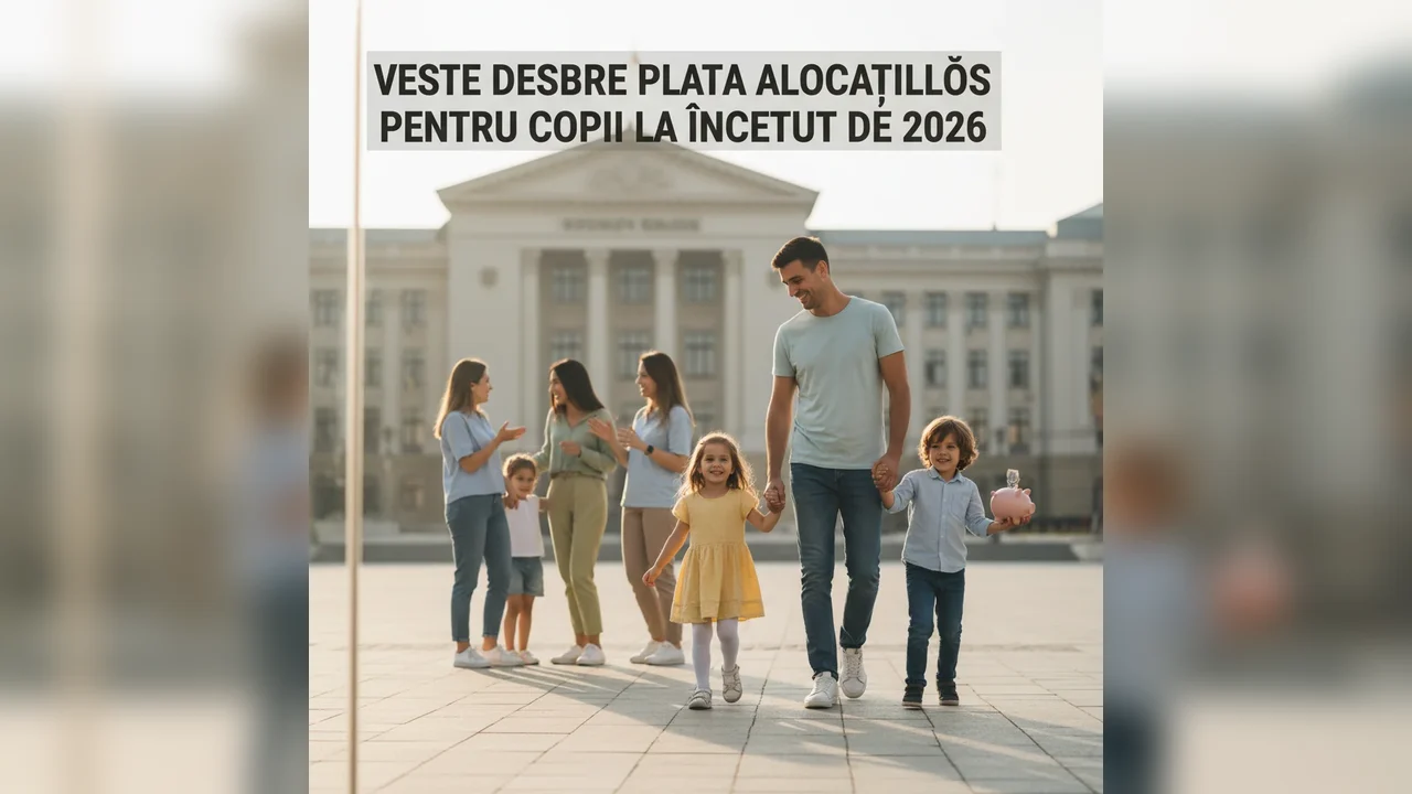 Anunț privind plata alocațiilor pentru copii la început de 2026, important pentru părinții din Pitești
