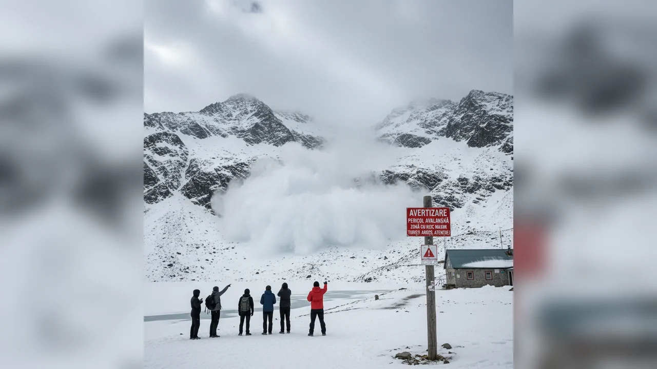 Avalanșă declanșată de doi schiori la Bâlea Lac. Avertizări pentru turiștii din Pitești și Argeș