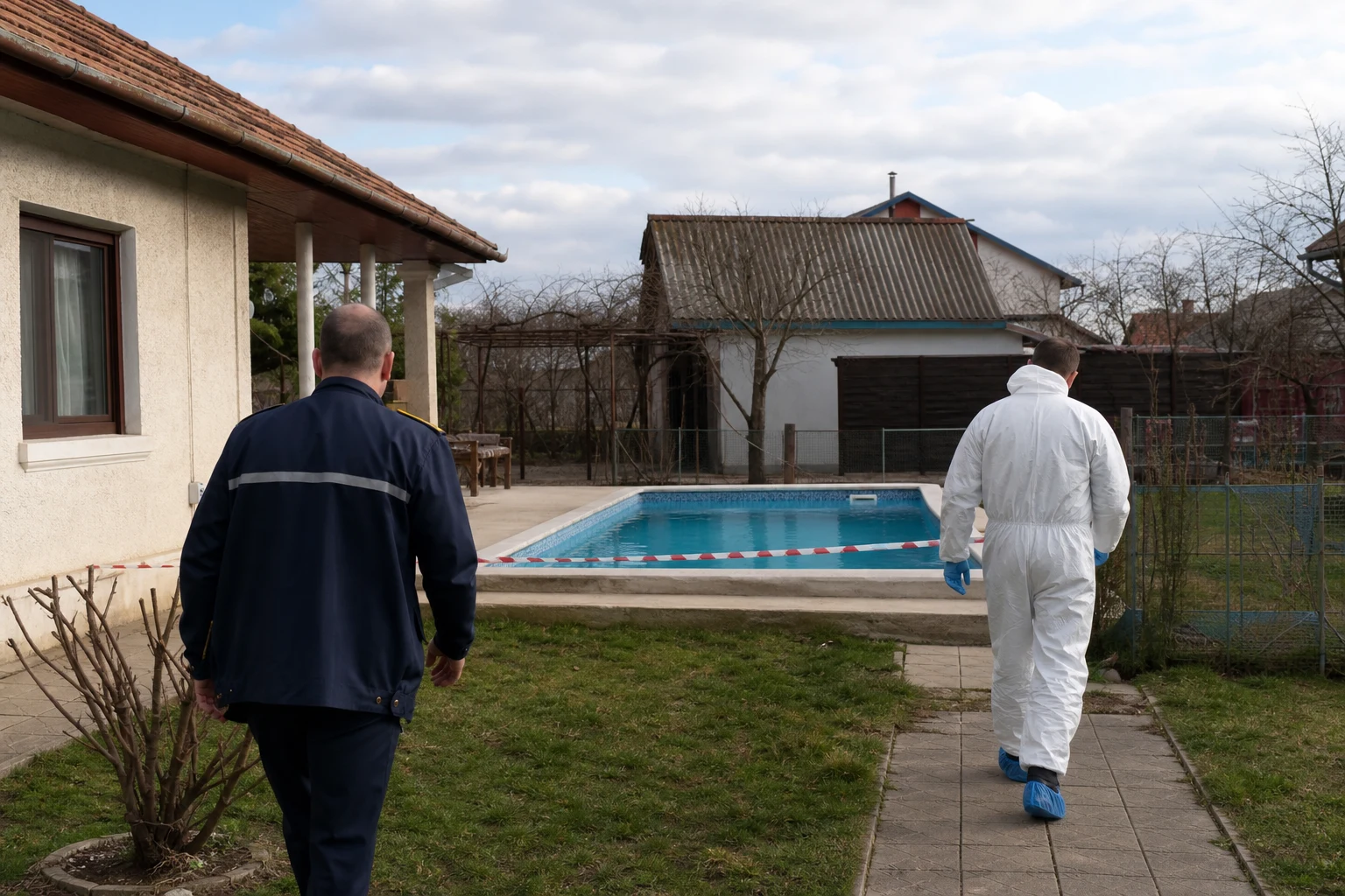 Buzoești: bărbat de 42 de ani, găsit decedat în piscina din curte