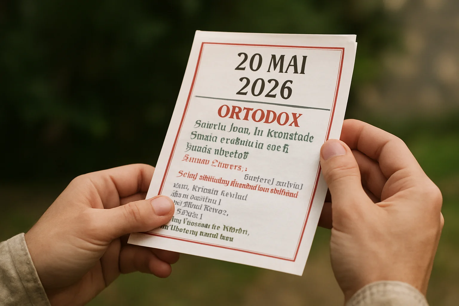 Calendar ortodox – 2026-05-20