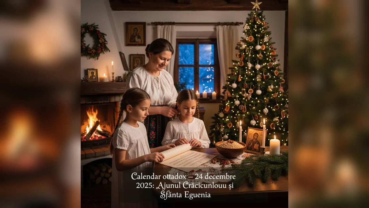 Calendar ortodox — 24 decembrie 2025: Ajunul Crăciunului și Sfânta Eugenia
