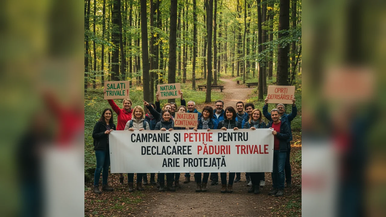 Campanie la Pitești pentru declararea Pădurii Trivale ca arie naturală protejată