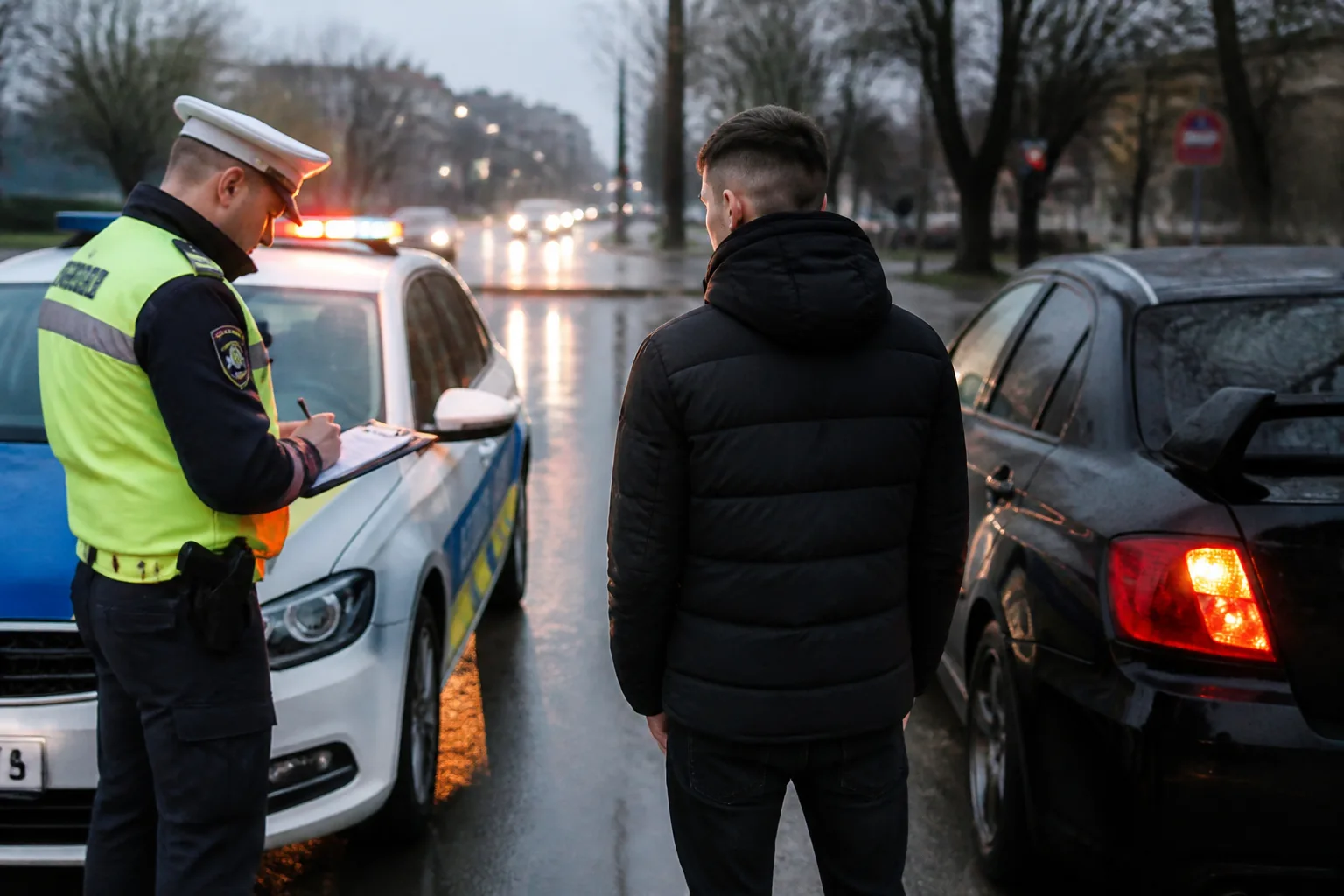Câmpulung: tânăr de 20 de ani, amendat după un derapaj intenționat pe Cuza Vodă