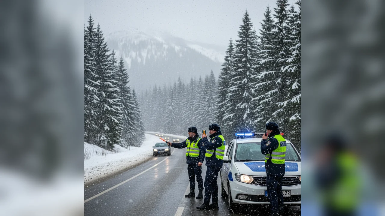 Cod galben de ninsori: controale rutiere intensificate la Pitești și în județul Argeș