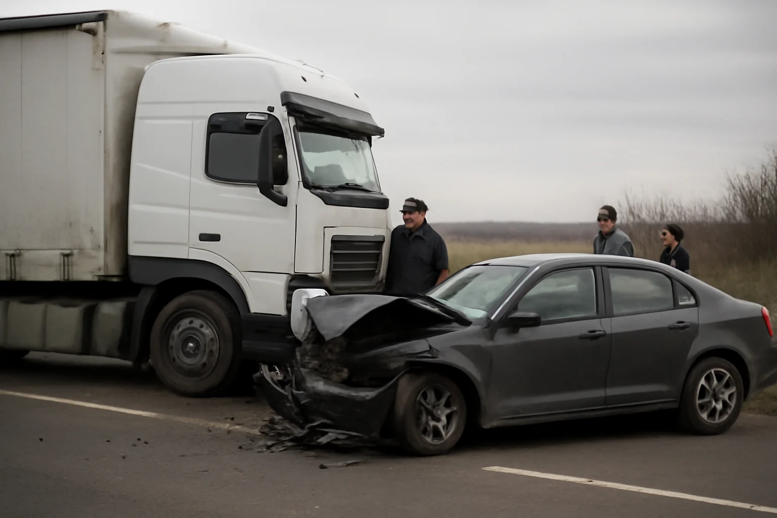 Coliziune între tir și mașină pe drumul expres DEX 12, pe direcția Craiova–Pitești