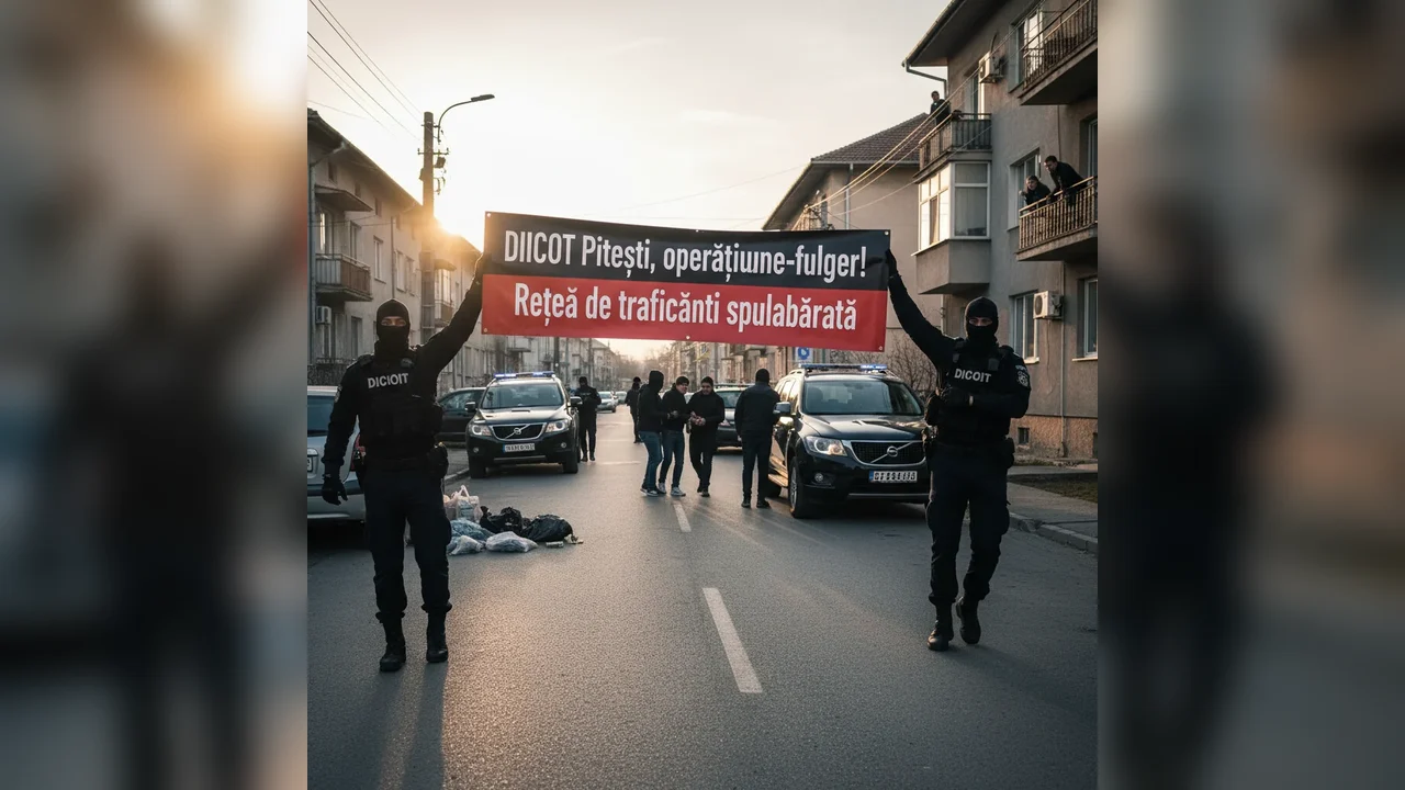 DIICOT Pitești destramă rețea de traficanți în operațiune-fulger