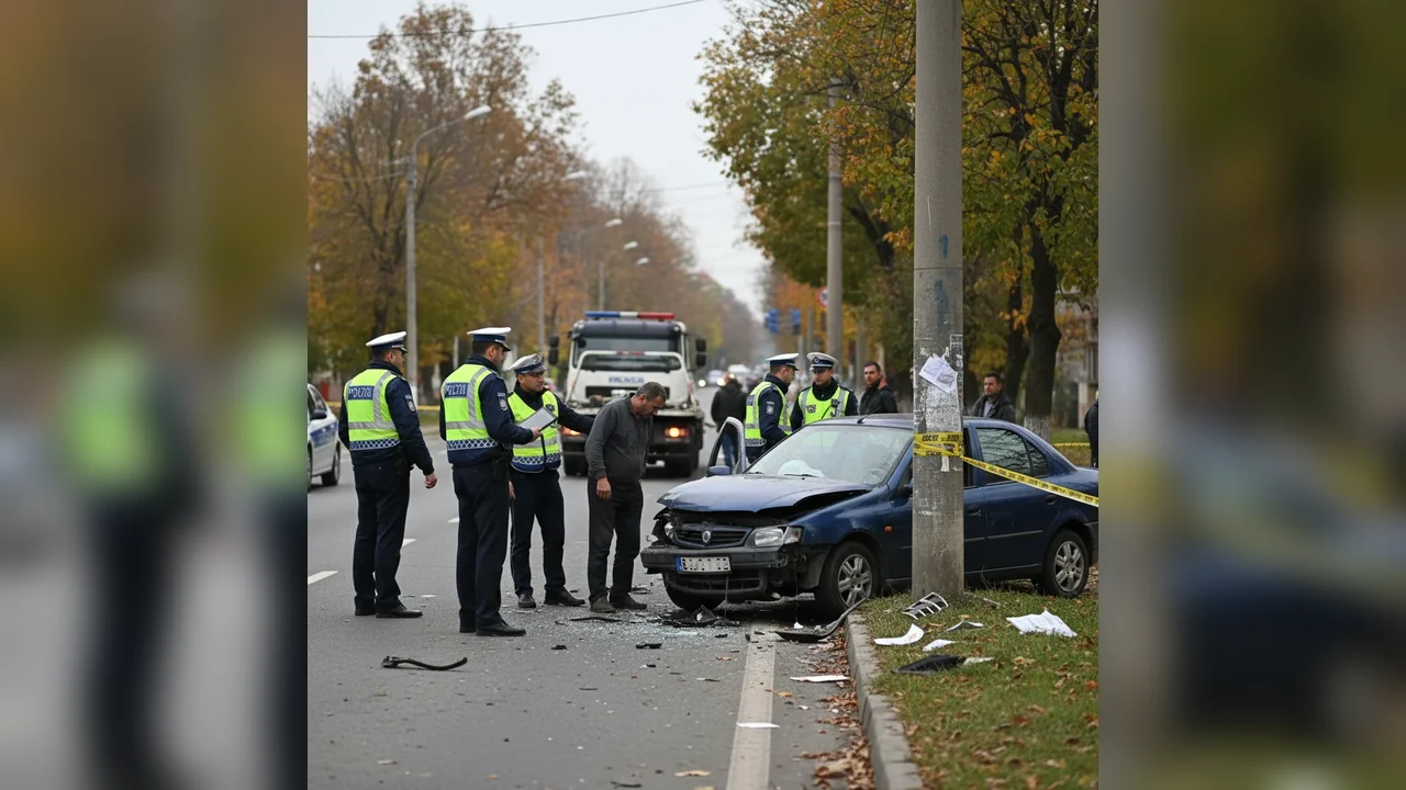 Dosar penal după un accident rutier provocat de un șofer băut la Mioveni, înaintat Parchetului din Pitești