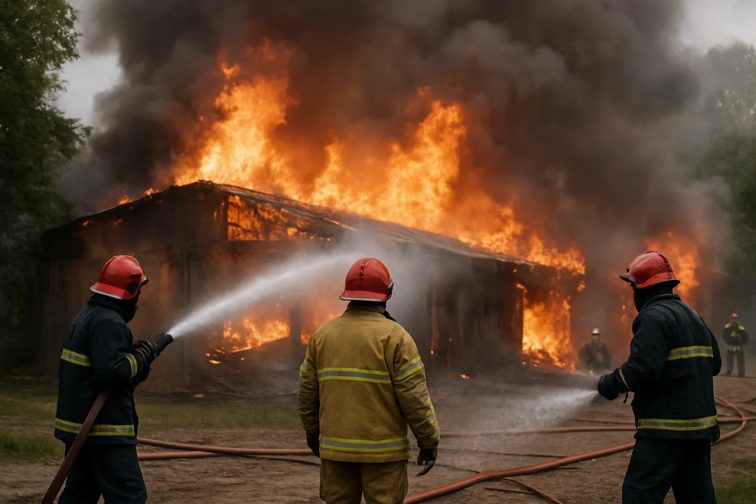 Incendiu la o magazie de furaje în Albota, Argeș