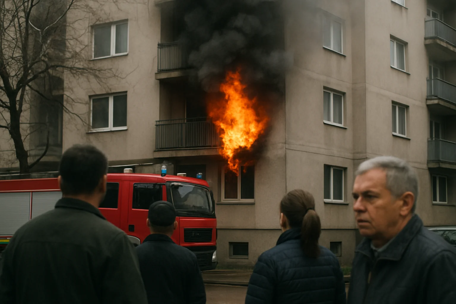 Incendiu stins la un apartament din Pitești, Calea București