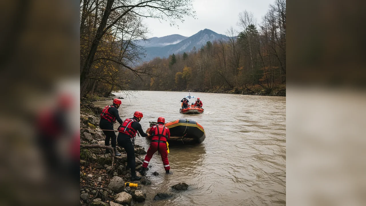 Intervenție de urgență pe râul Olt, coordonată de la Pitești în județul Argeș