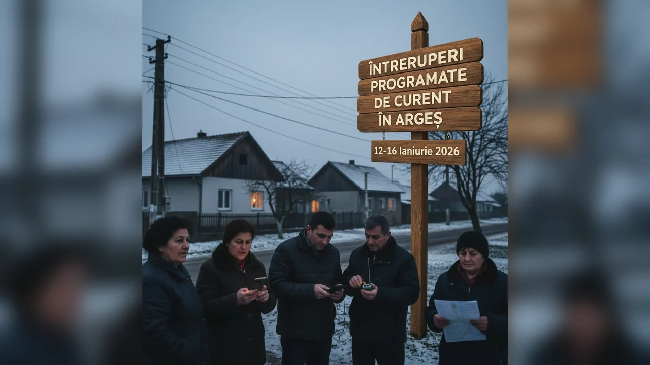 Lucrări la rețeaua electrică în zona Pitești: întreruperi programate de curent în Argeș între 12 și 16 ianuarie 2026