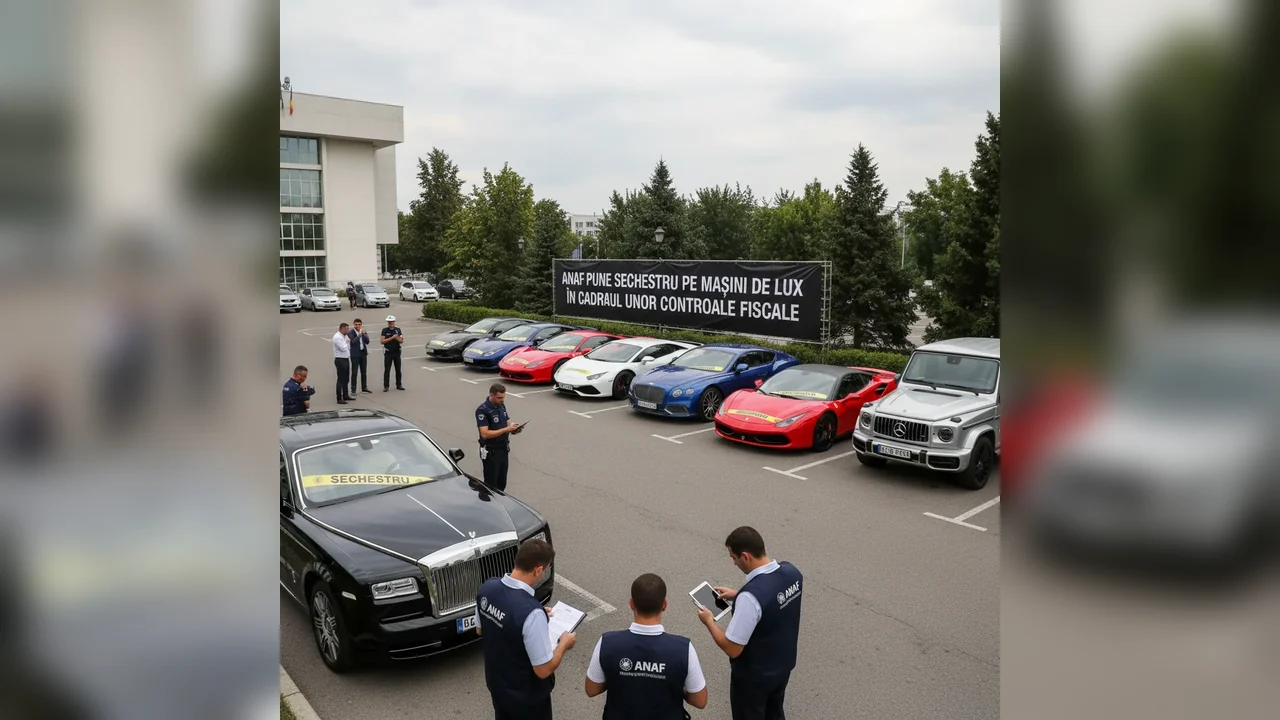 Mașini de lux puse sub sechestru la Pitești în urma unor controale ANAF
