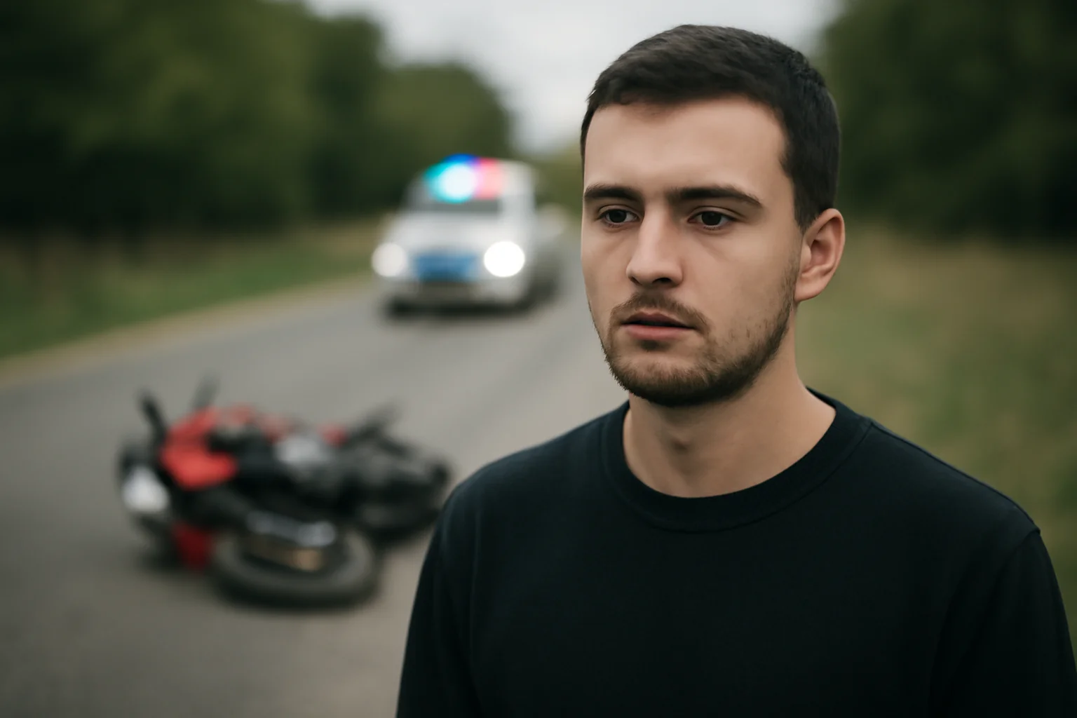 Merișani, pe DN7C: motociclist de 79 de ani, decedat în șanț