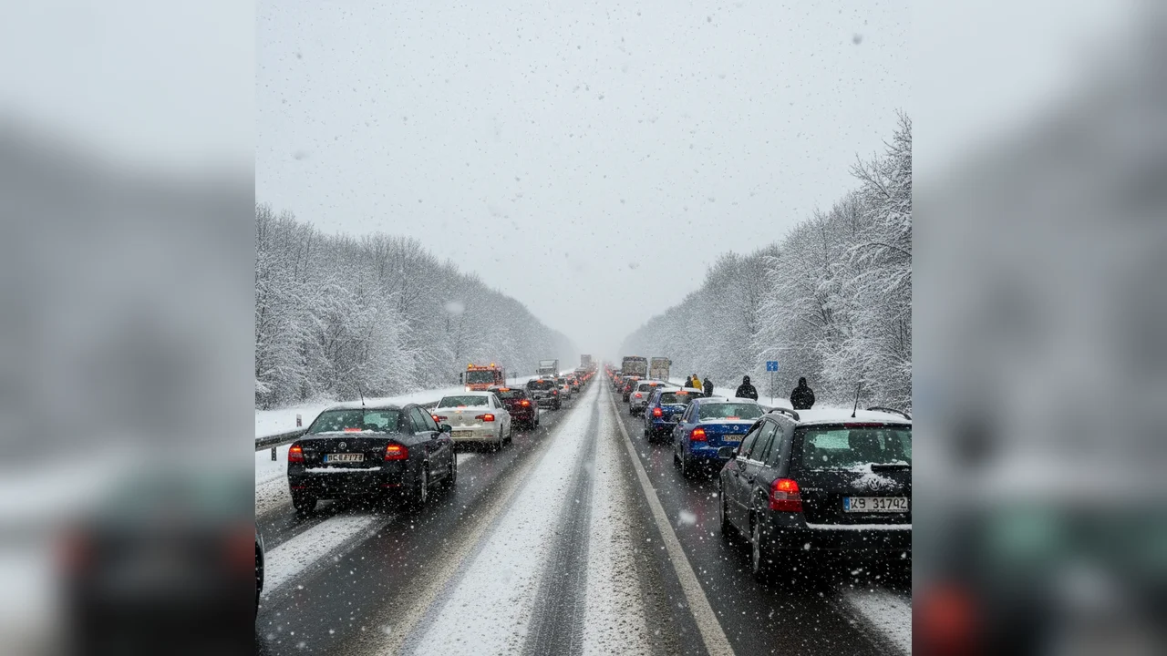 Ninsori și trafic rutier îngreunat la Pitești și în județul Argeș, anunță Centrul Infotrafic