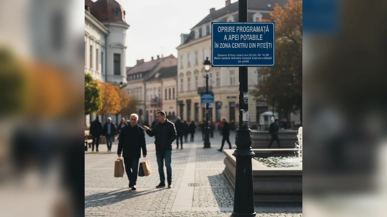 Oprire temporară a apei potabile în zona Centru din Pitești pe 13 ianuarie 2026