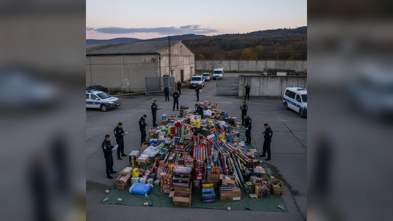 Percheziții la Pitești și captură record de articole pirotehnice în județul Argeș