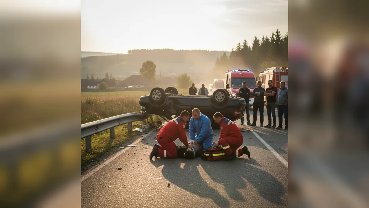Persoană resuscitată la fața locului