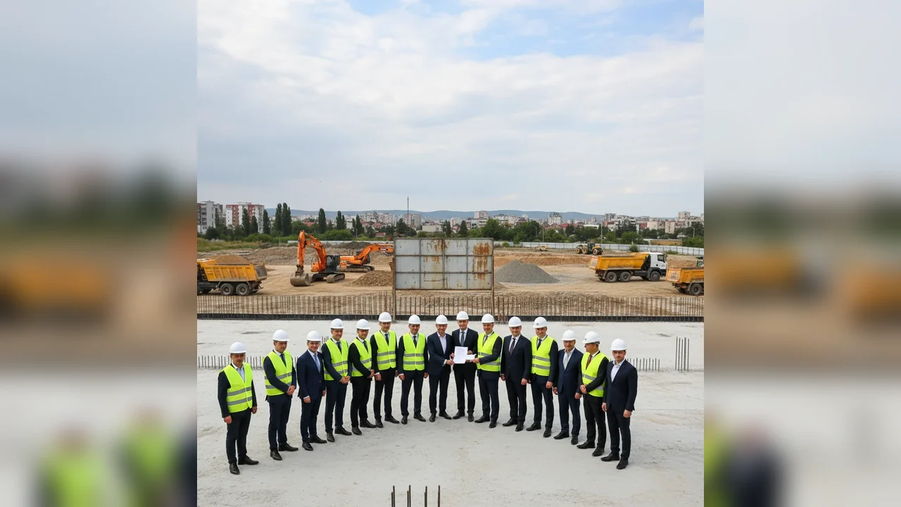 Predarea amplasamentului pentru noul Stadion „Nicolae Dobrin” marchează startul oficial al proiectului la Pitești