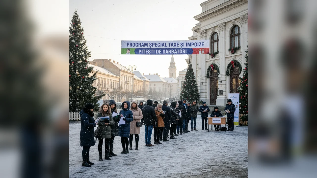 Program redus la taxe și impozite în Pitești de sărbători și recomandare pentru plăți online