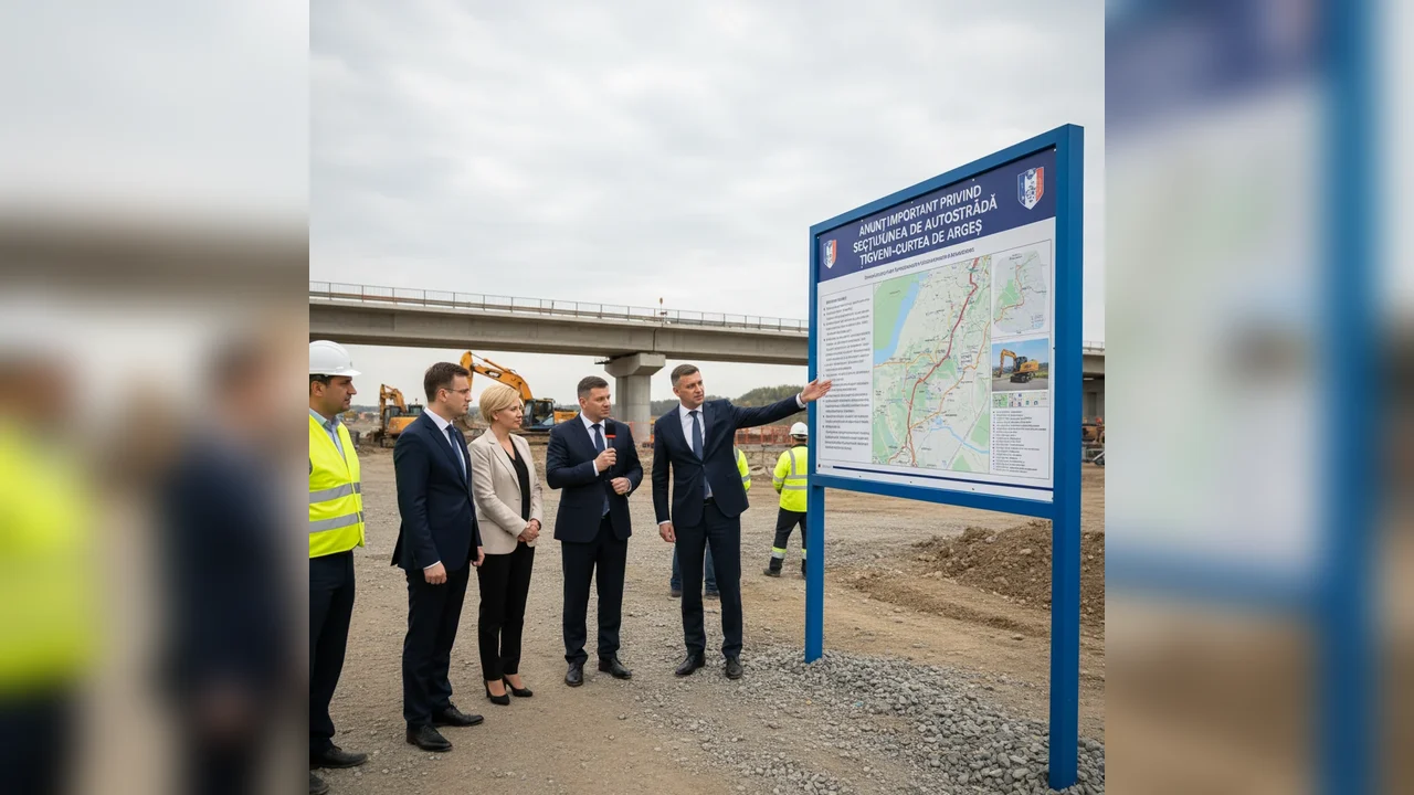 Progres major pe autostrada Sibiu–Pitești: anunț despre secțiunea Tigveni–Curtea de Argeș, important pentru Pitești