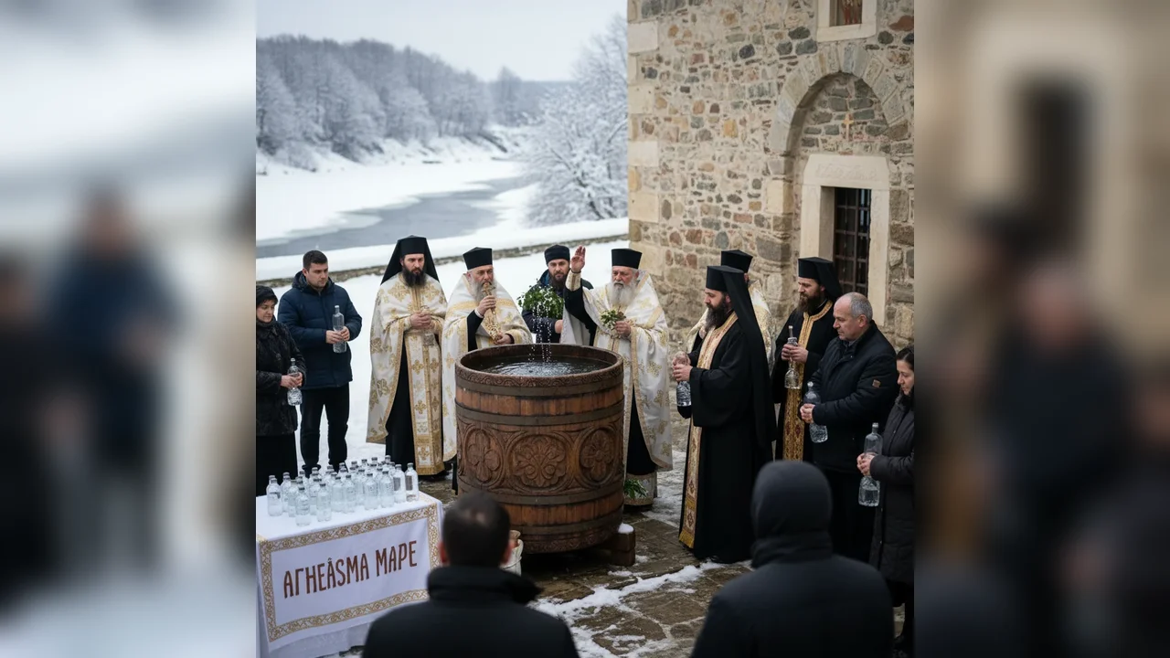 Recomandări religioase pentru consumul Agheasmei Mari de Bobotează, valabile și pentru credincioșii din Pitești
