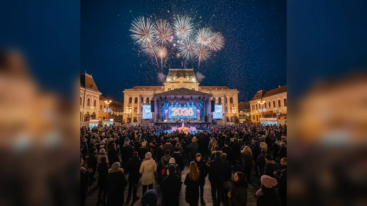 Revelion 2026 la Pitești: programul oficial din Piața Primăriei pentru noaptea de 31 decembrie
