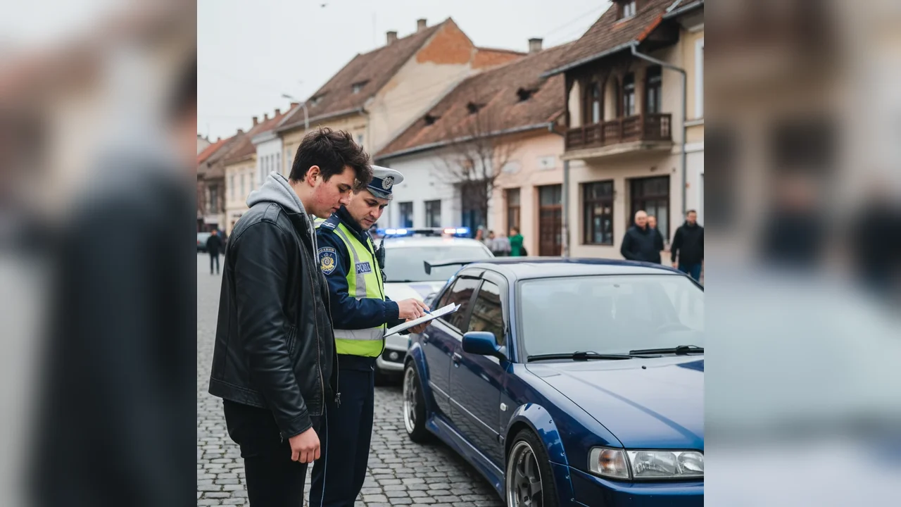 Șofer de 20 de ani lăsat fără permis pentru conducere agresivă la Pitești