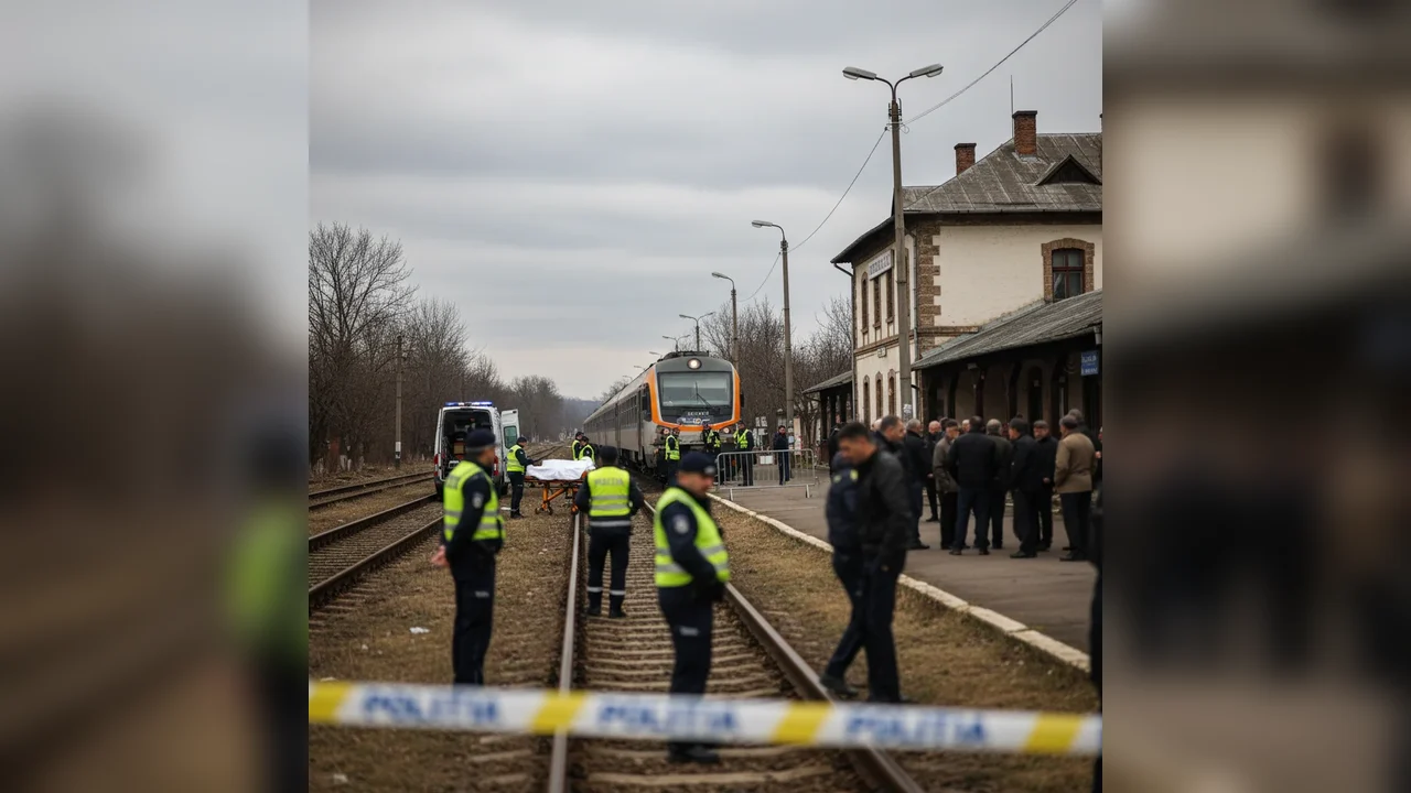 Tânăr de 18 ani se aruncă în fața trenului