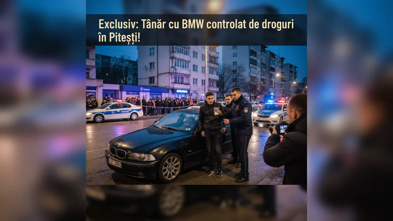 Tânăr prins drogat la volanul unui BMW în Pitești