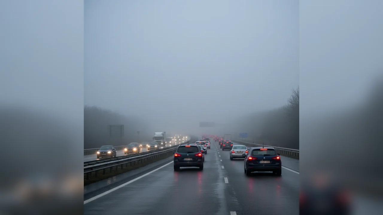 Trafic îngreunat de ceață densă pe autostrada A1 București–Pitești, anunță Centrul INFOTRAFIC Pitești