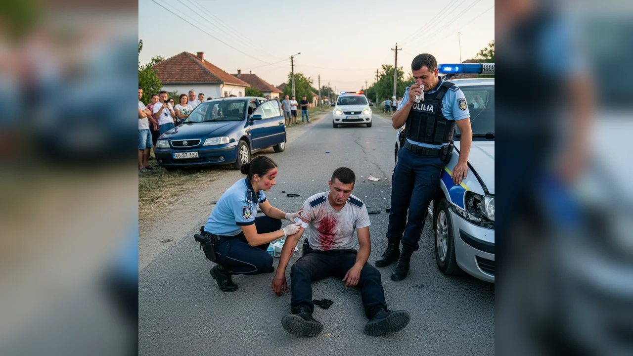 Trei polițiști răniți la Pitești în timpul unei intervenții rutiere nocturne