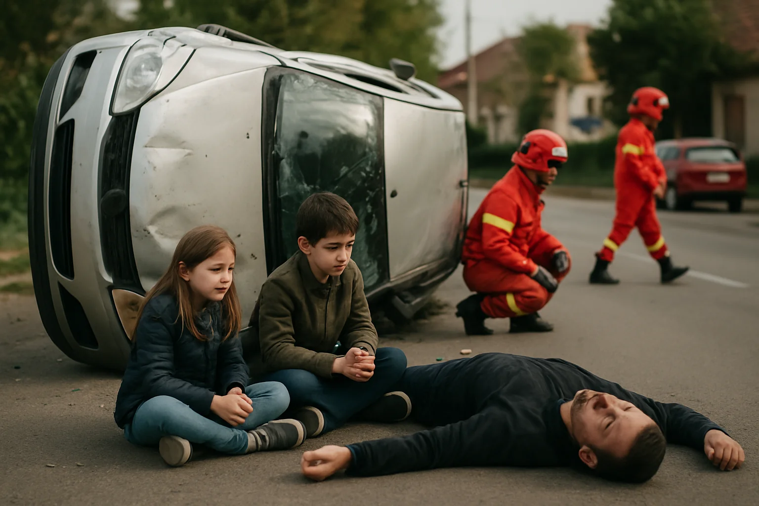 Trei răniți, doi copii, după un accident în Mălini