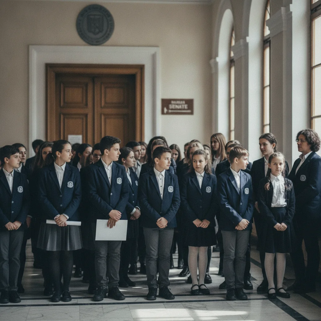 Uniformele școlare obligatorii, adoptate în Senat fără amenzi pentru părinți