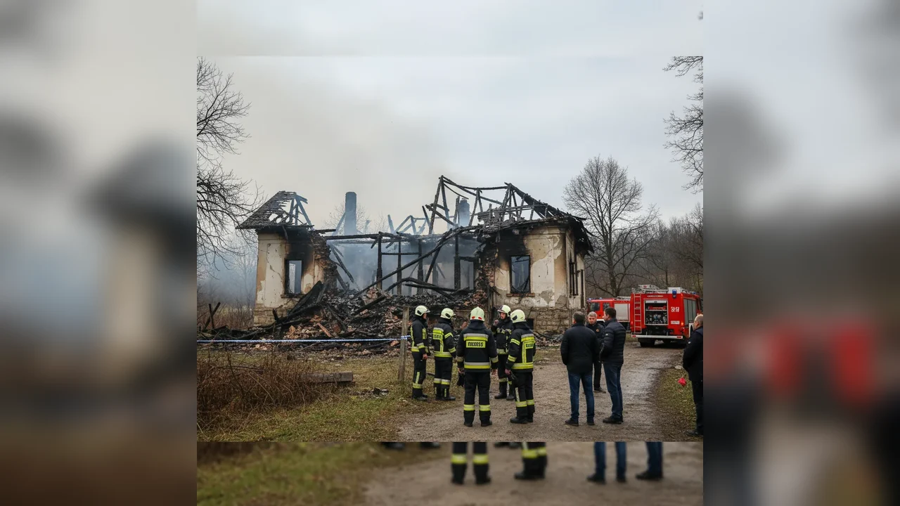 Vilă a amiralului Dan Zaharia, cuprinsă de flăcări la Stoenești. Piteștiul, punct de sprijin pentru intervenția pompierilor