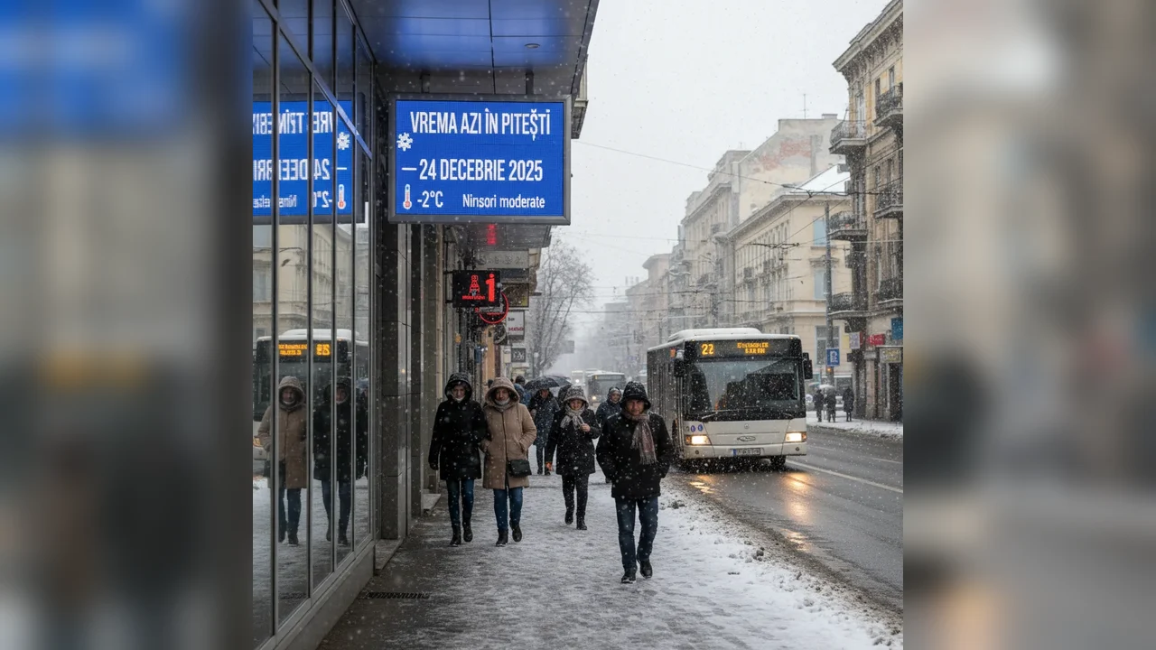 Vremea azi în Pitesti — 24 decembrie 2025